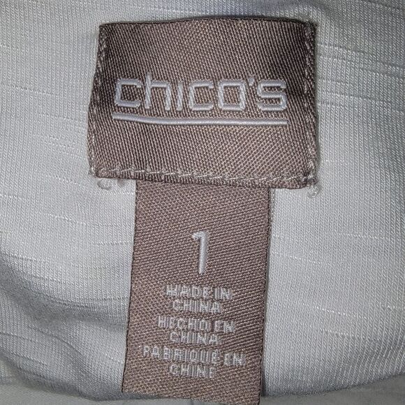 Chico's dolman sleeve mixed media t-shirt top 1 (medium) - Picture 5 of 6